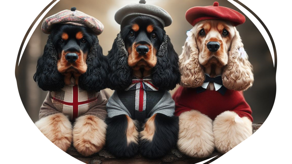 De drie Engelse Cocker spaniels